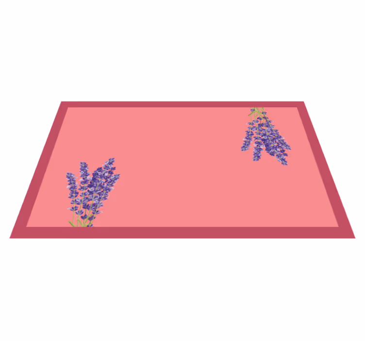 Floral Lavender Accents floral vinyl rug - TenStickers