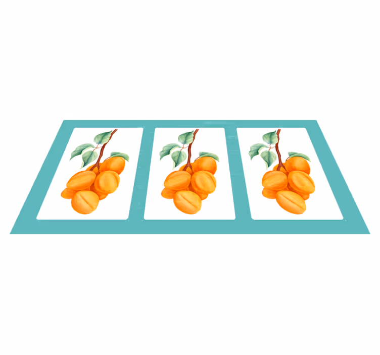 Fruity Illustration floral vinyl rug - TenStickers