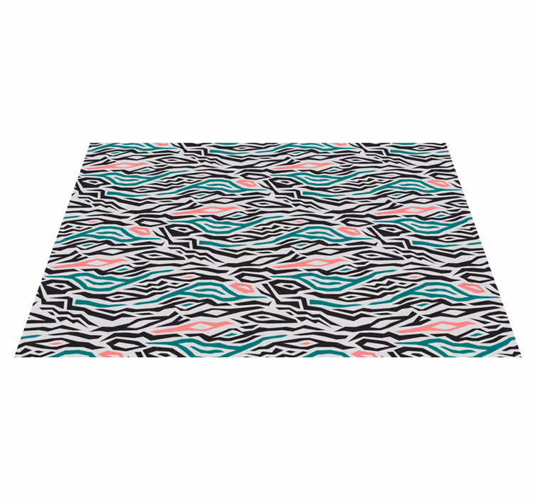 Zebra pattern animal print vinyl rug - TenStickers