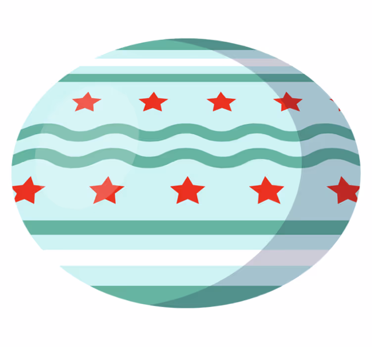 Aquatic Star Motif star vinyl rug - TenStickers