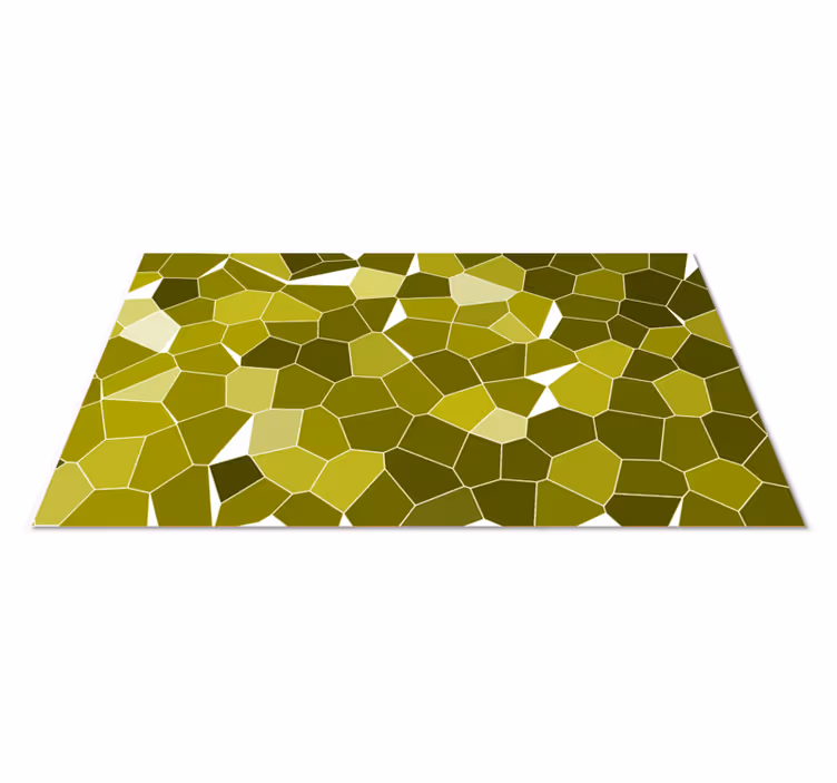 Green mosaic stones modern rug - TenStickers