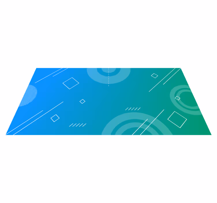 Blue Abstract Geometric Print modern rug - TenStickers