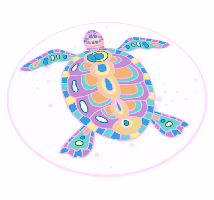 happy turtles animals rug - TenStickers