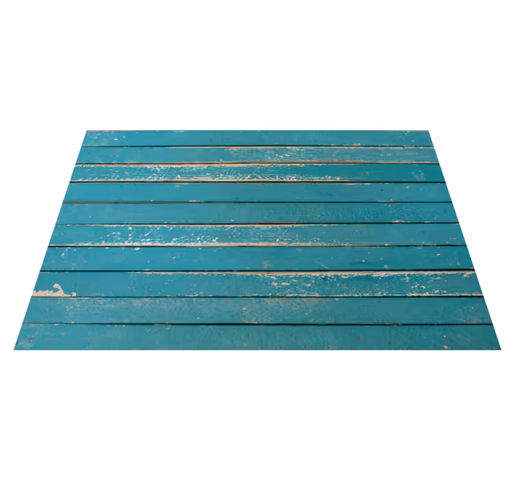 Old blue wood effect vinyl rug - TenStickers