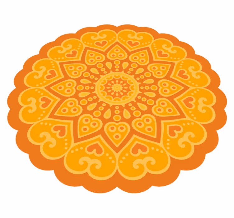 Mandala Floor Accent mandala vinyl rug - TenStickers