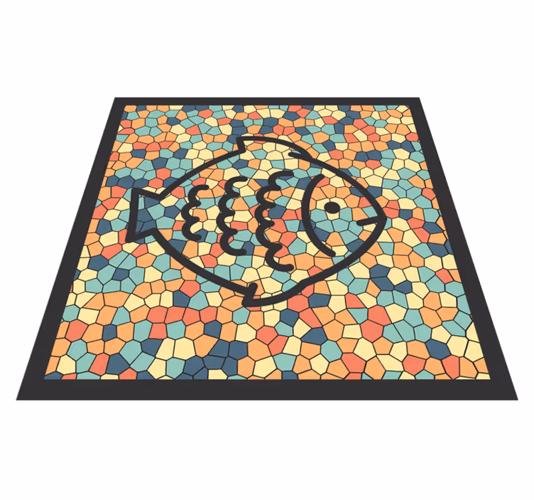Mosaic Fish mosaic floor tiles - TenStickers