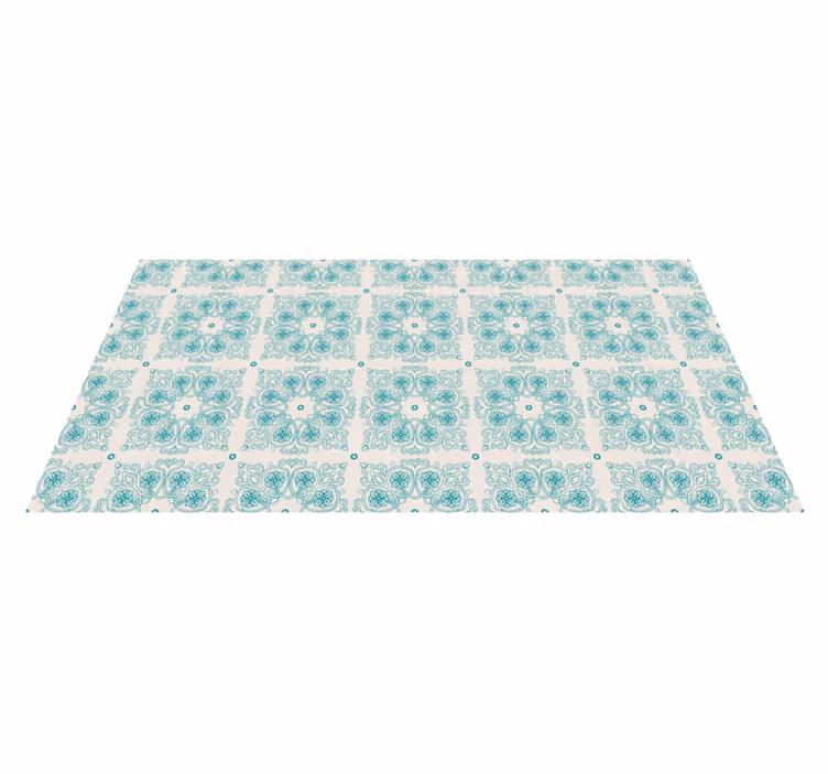 Turquoise tiles tile carpet - TenStickers