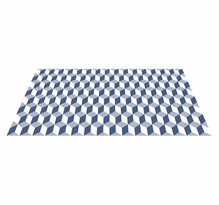 tiles in blue tones modern rug - TenStickers