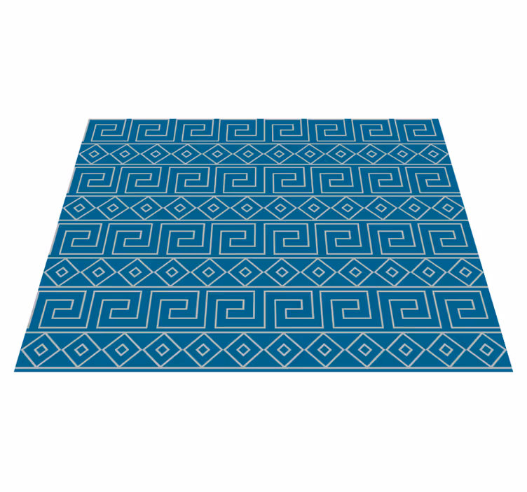 Greek key pattern ethnic rug - TenStickers
