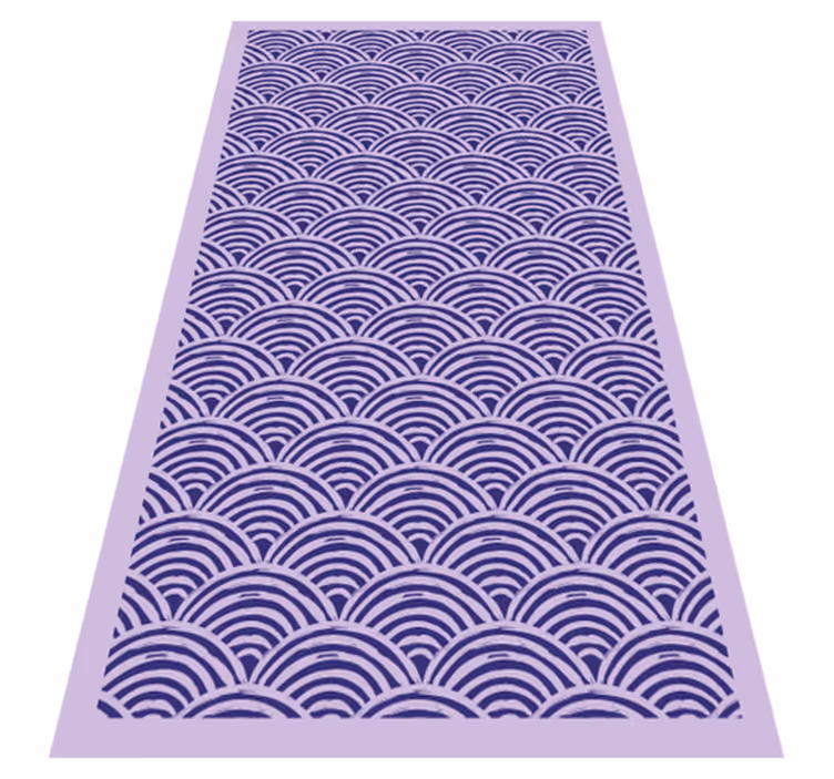 Wavy Line Pattern geometric vinyl rug - TenStickers
