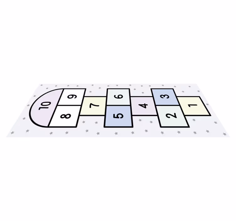 Hopscotch nordic style game mat - TenStickers
