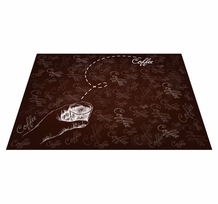 Shot of coffee kitchen floor tiles - TenStickers