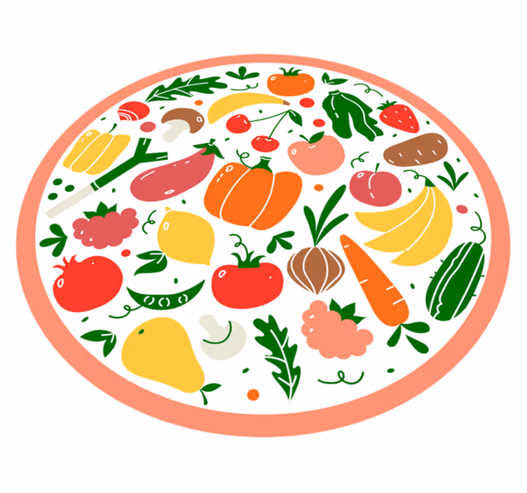 Colorful Fruit Motif floral vinyl rug - TenStickers
