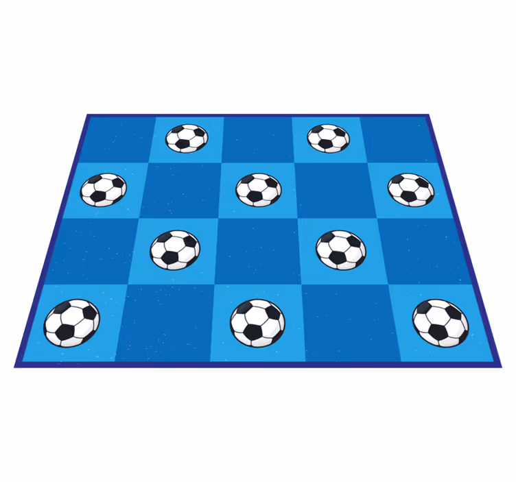 Soccer Patterned game vinyl rug - TenStickers