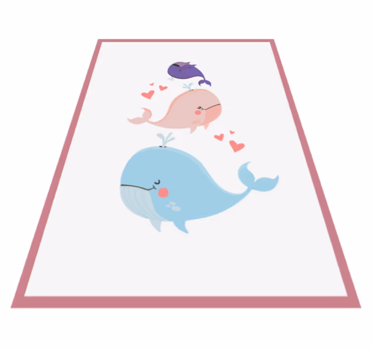 Whales playing animal rug - TenStickers