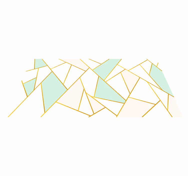 Angular Pastel Mosaic geometric vinyl rug - TenStickers