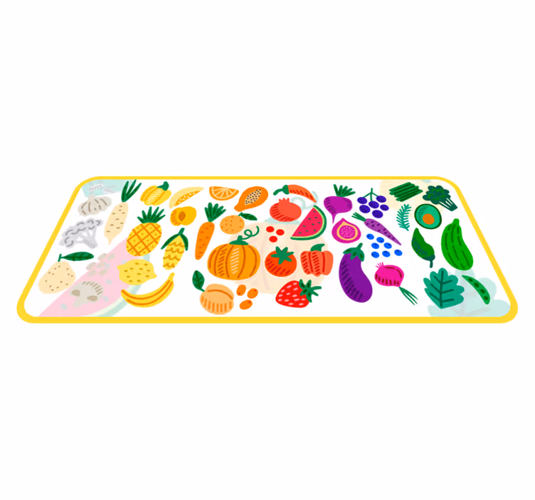 Colorful Fruit Pattern floral vinyl rug - TenStickers