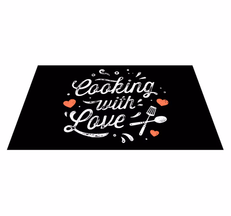 Cooking Love Affair custom rug - TenStickers