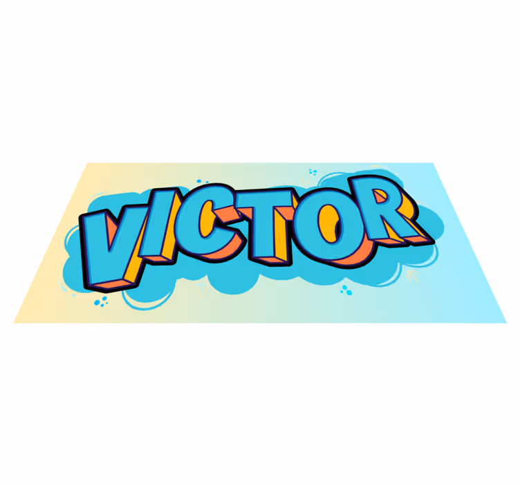 3d customizable name vinyl rug - TenStickers