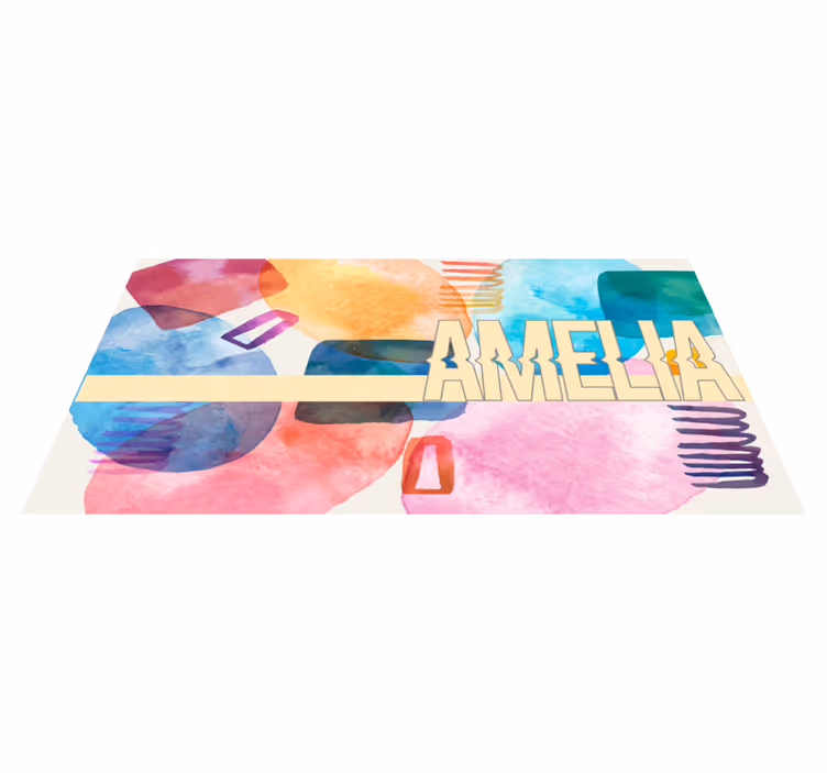 Customized Name custom vinyl rug - TenStickers