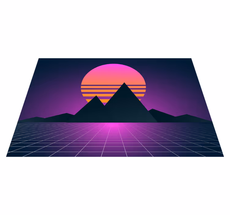Vintage and retro sun modern rug - TenStickers