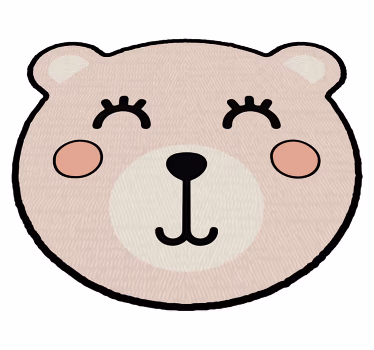 Bear Character Piece kids vinyl rug - TenStickers