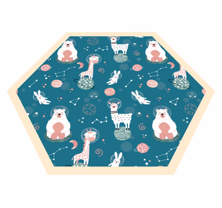 Whimsical Nursery Imagery kids vinyl rug - TenStickers