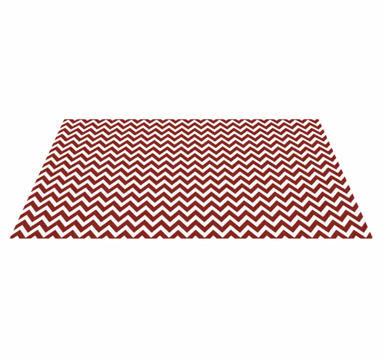 Red and white zigzag stripes carpet - TenStickers