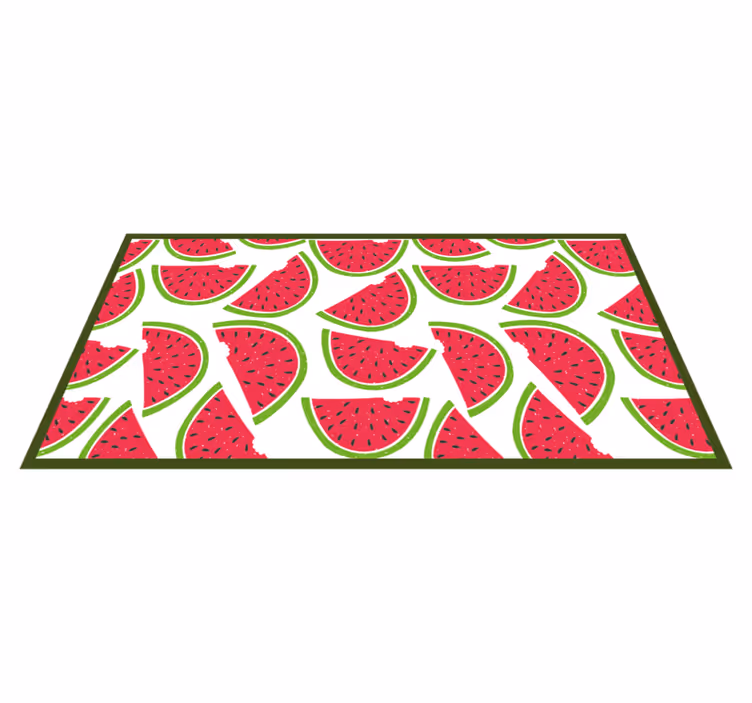 Watermelon themed vinyl rug - TenStickers