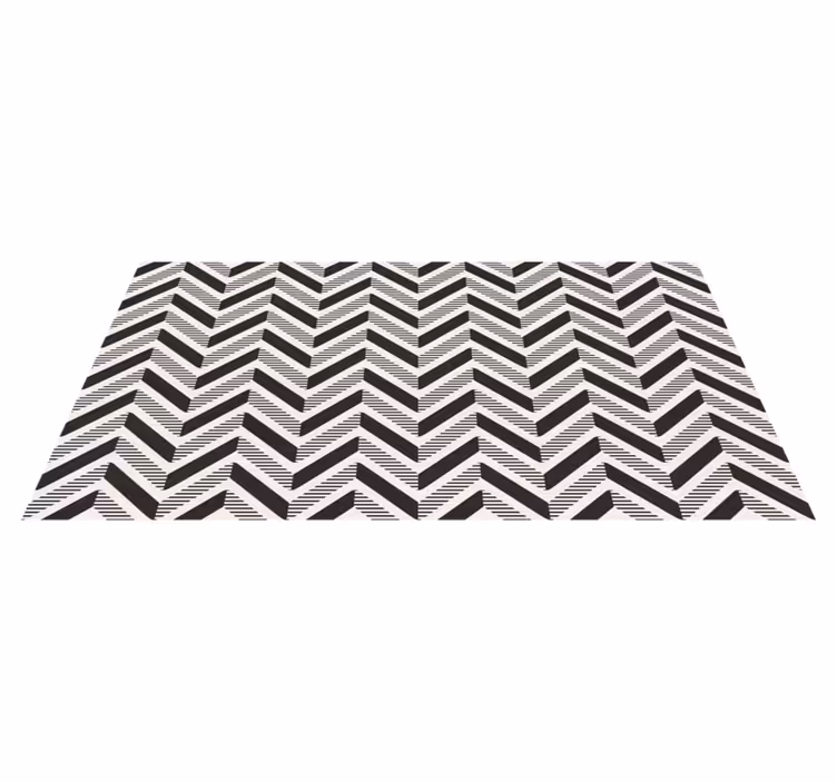 Geometric shades of grey and black rugs - TenStickers