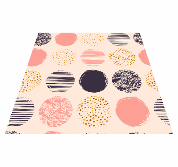 Colorful orbits kids vinyl rug - TenStickers