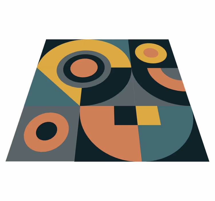 Contemporary art circles modern rug - TenStickers