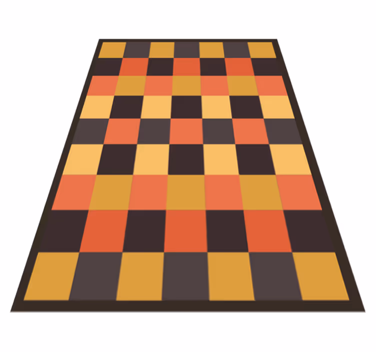 Geometric Checkerboard geometric vinyl rug - TenStickers
