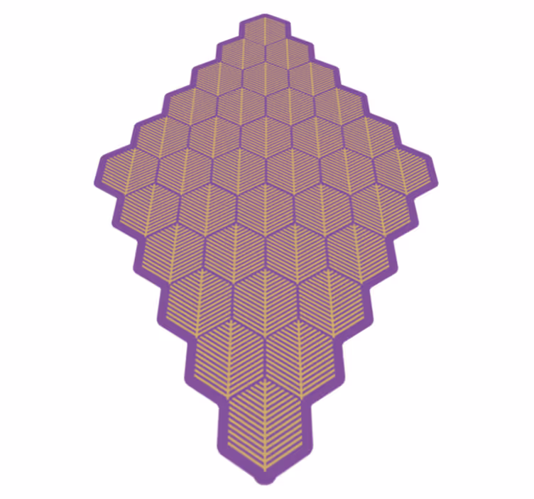 Geometric Purple Hexagons geometric vinyl rug - TenStickers