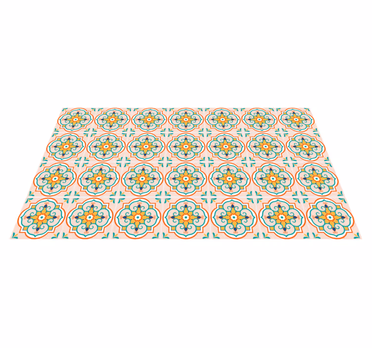 Colorful mosaic tiles vinyl rugs - TenStickers