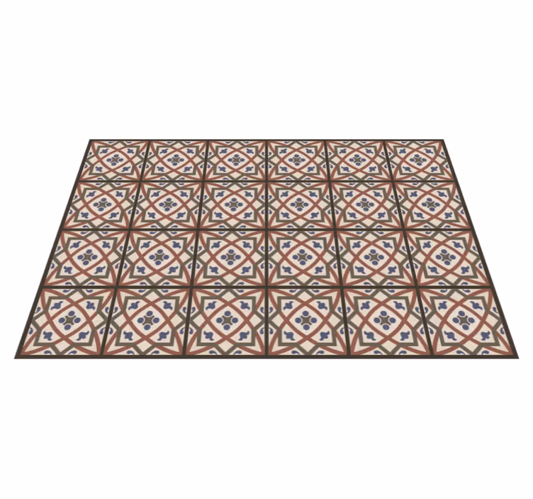 Cheyene vinyl tile modern rug - TenStickers