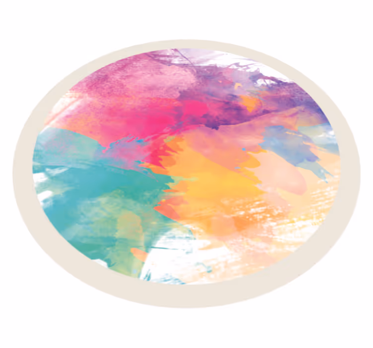 Abstract colorful design  modern rug - TenStickers
