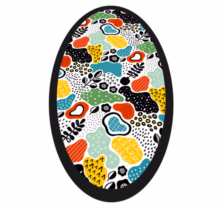 Colorfull abstract design  modern rug - TenStickers
