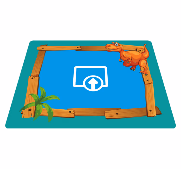 Customizable Dinosaur kids vinyl rug - TenStickers
