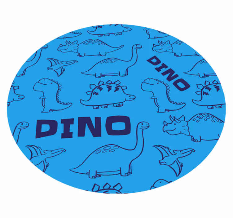 Adorable Dinosaur Pattern vinyl rug - TenStickers