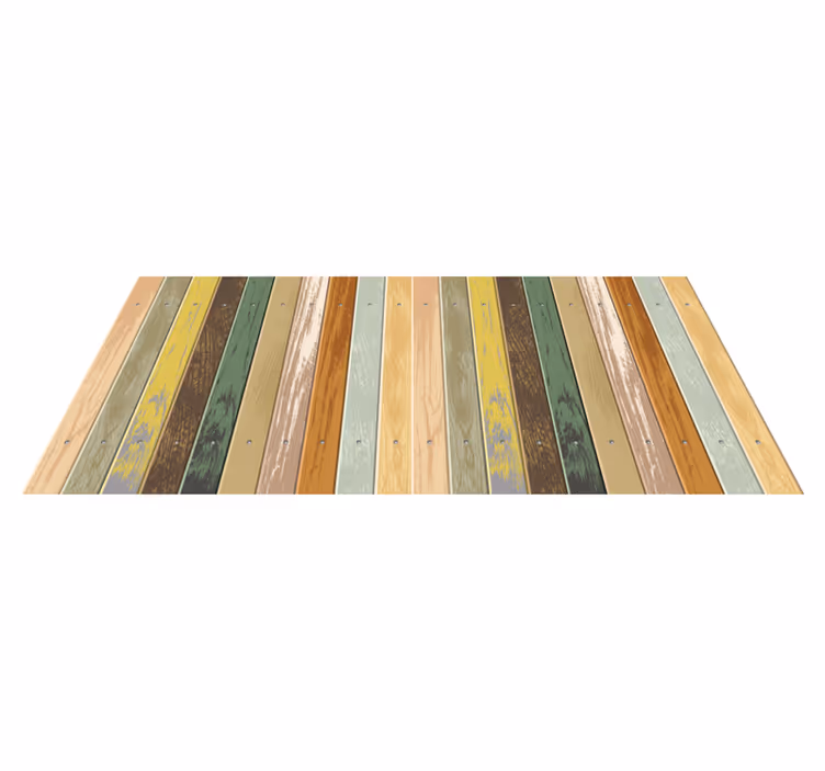 Fading colourful wood hallway runners - TenStickers