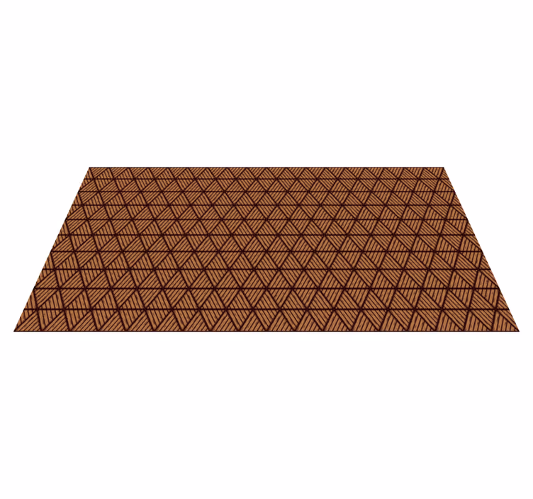 Geometric wooden triangles hallway runners - TenStickers