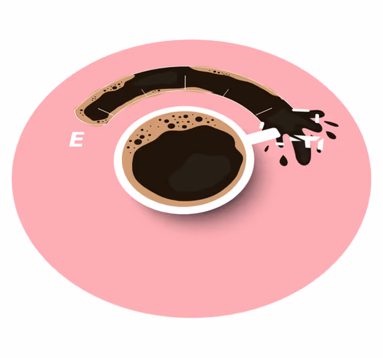 Spilled Coffee textured vinyl rug - TenStickers