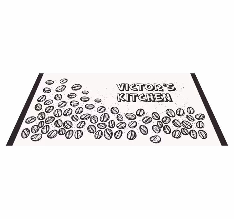 background with coffee beans modern rug - TenStickers