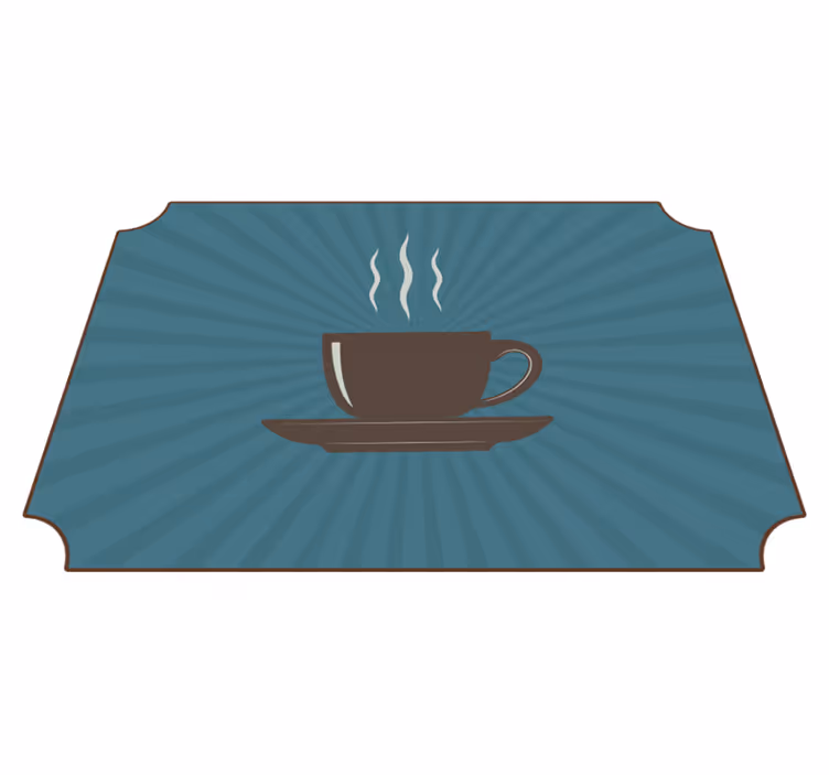 Steaming Coffee custom rug - TenStickers
