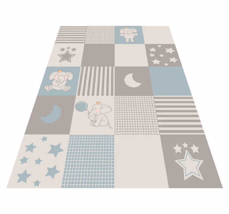 Patchwork Nursery nursery vinyl rug - TenStickers