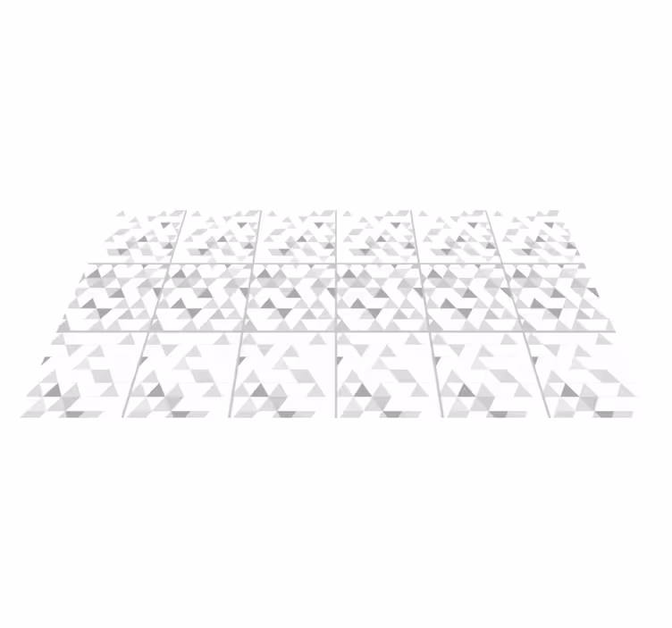 Triangular grey motifs geometric vinyl rug - TenStickers