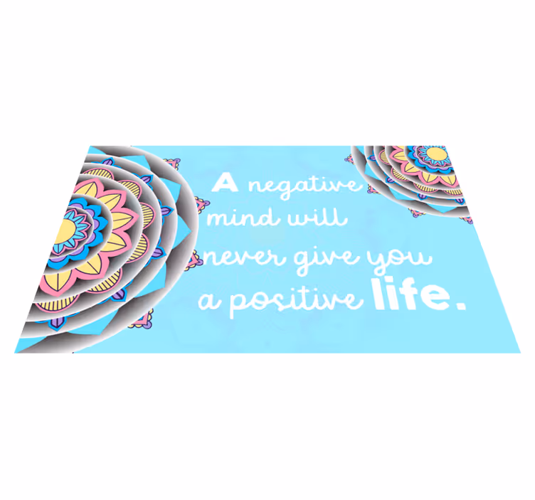 A negative mind Mandala mandala vinyl rug - TenStickers