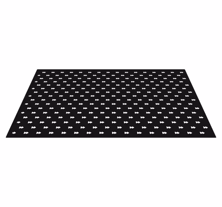 white pines pattern on black geometric rugs - TenStickers