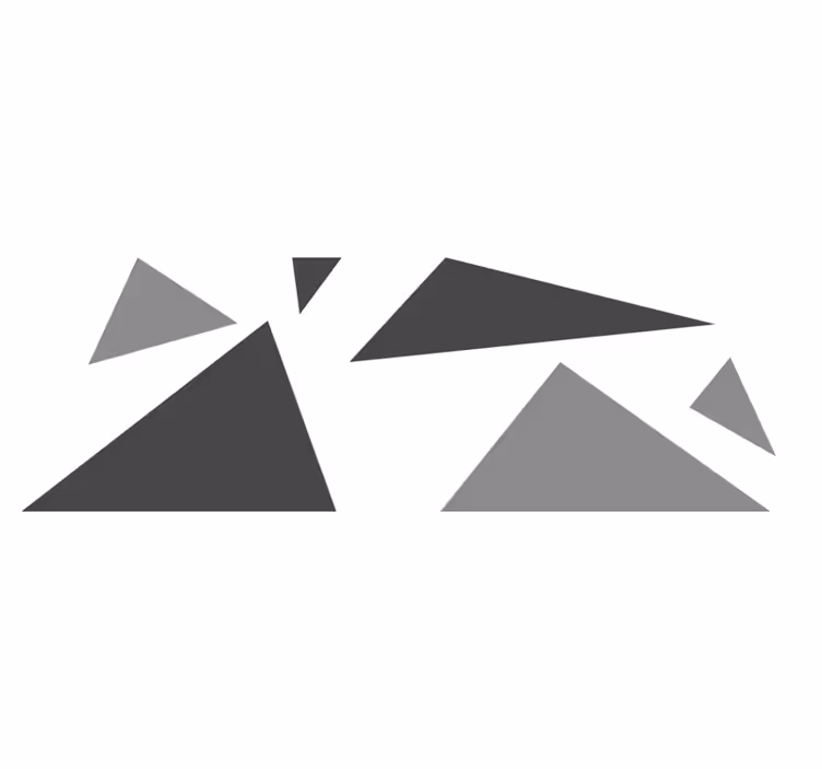 Grey Triangle geometric vinyl rugs - TenStickers